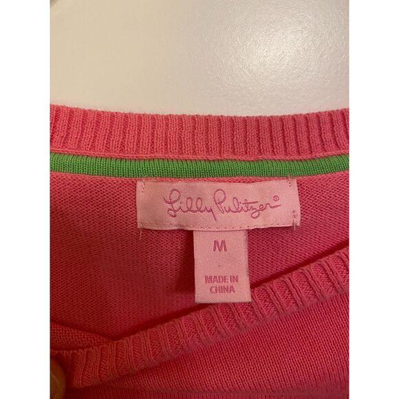Lilly Pulitzer Pink Sweater Size Med. - Picture 5 of 5